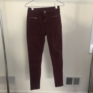 Burgundy American Eagle Jeans